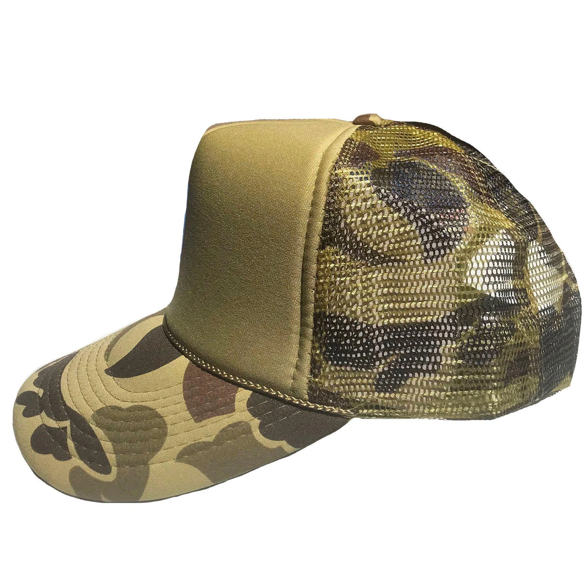1 Dozen Camouflage Camo Hunting Baseball Trucker Foam Mesh Hats Caps Wholesale Lot Bulk