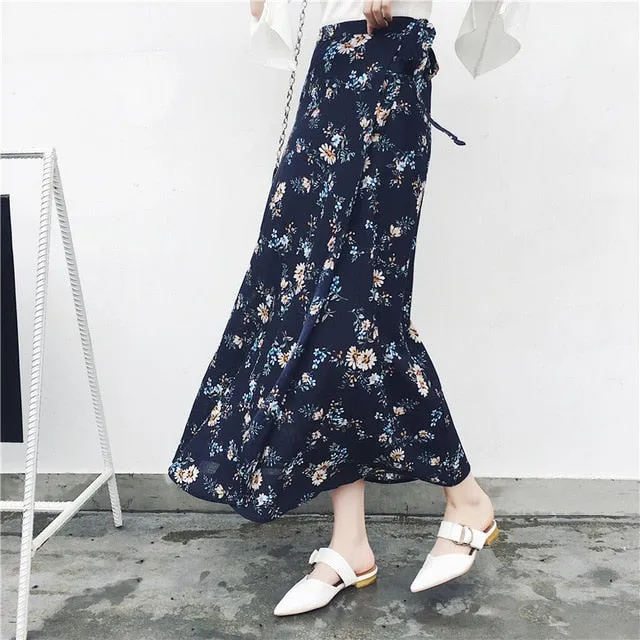 25 Colors 2019 Bohemian High Waist Floral Print Summer Skirts for Womens FREE SHIPPING