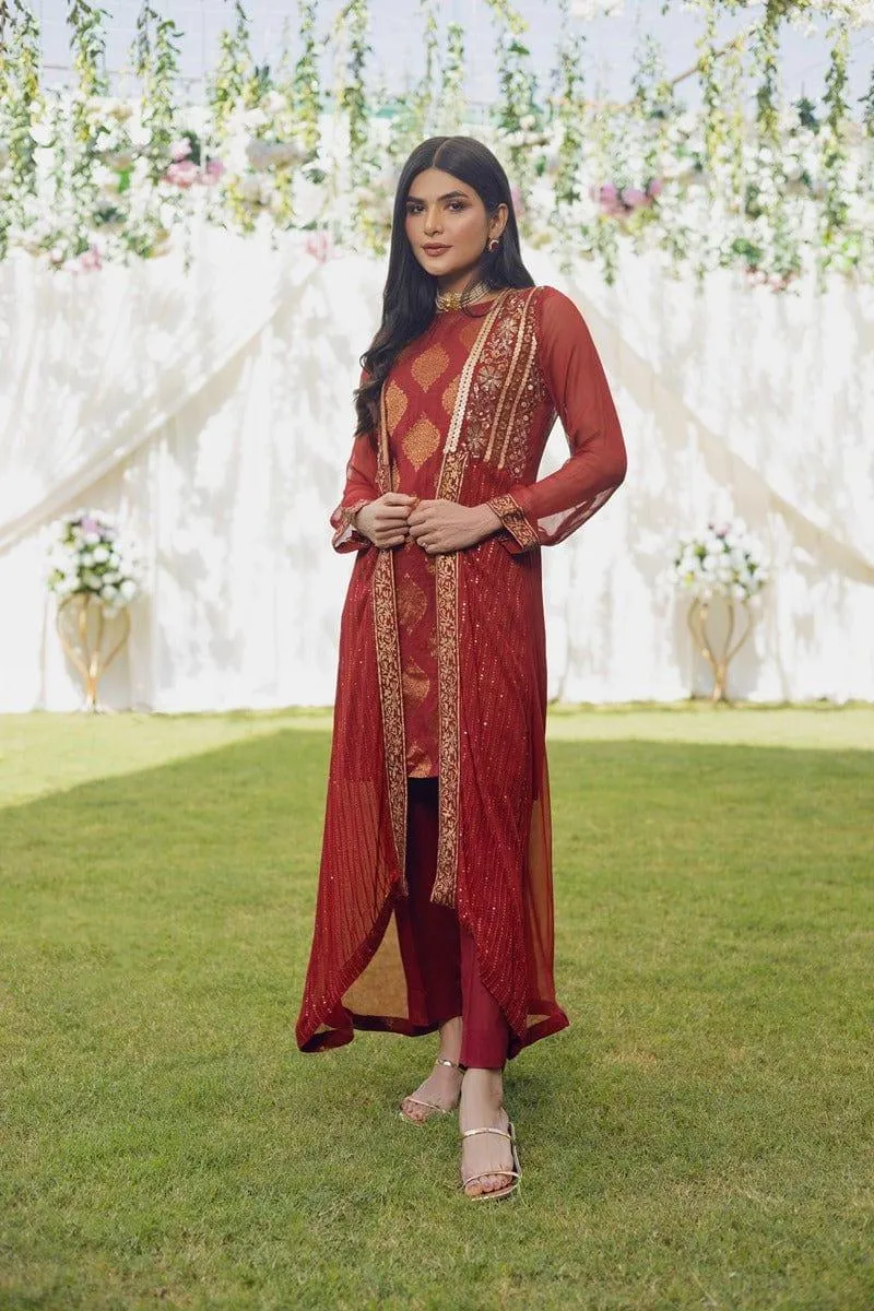 Aisha Fatema - Carnelian - Chiffon - 3 Piece
