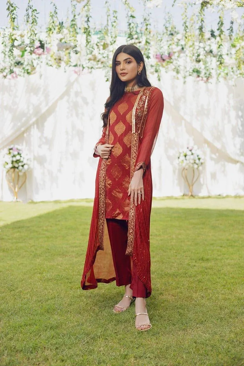 Aisha Fatema - Carnelian - Chiffon - 3 Piece