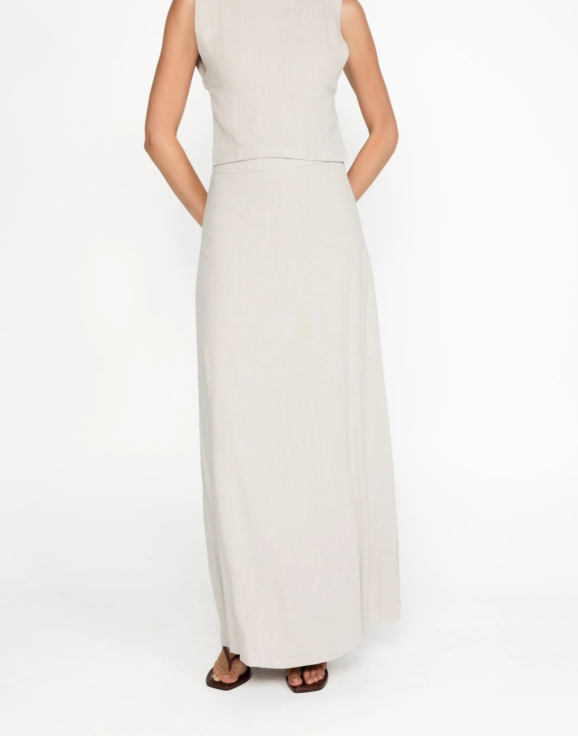 Aleah Maxi Skirt (Latte)