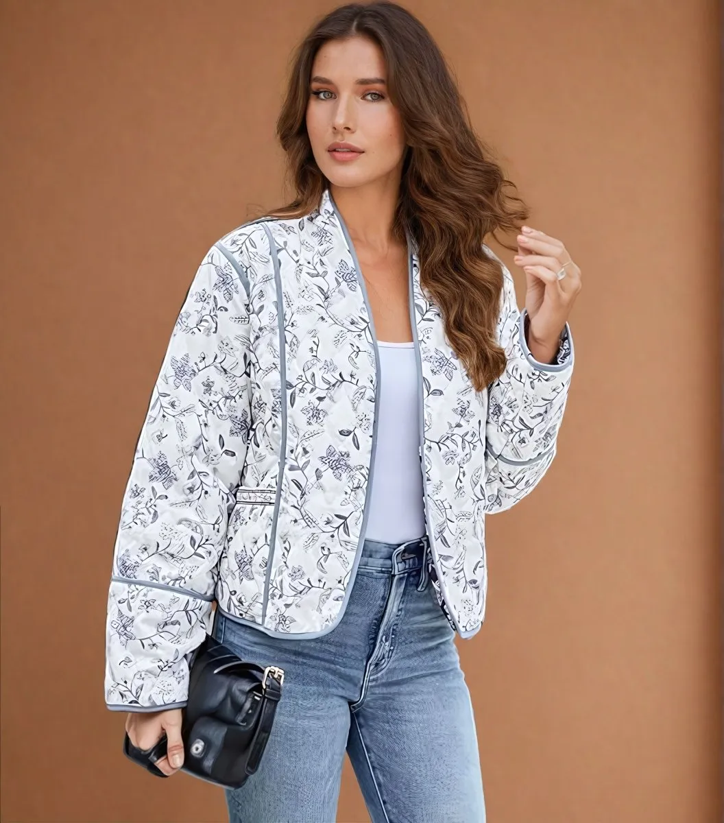 Ariane | Ethnic Flower Print Reversible Jacket
