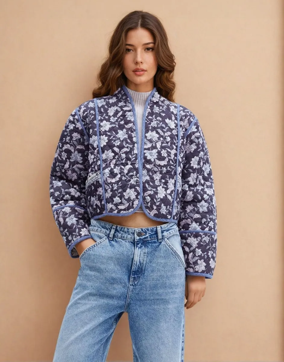 Ariane | Ethnic Flower Print Reversible Jacket