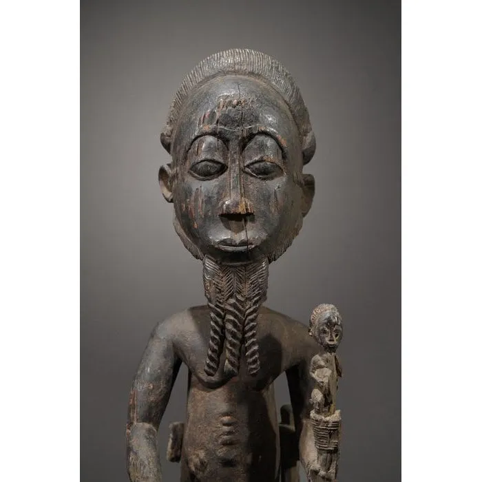 Baule Waka Sona Male Figure 23.6" Height, Côte d'Ivoire #895