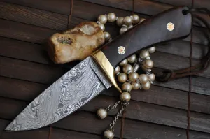 Beautiful Full Tang Handmade Damascus Camping Knife