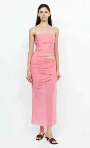Bec & Bridge Iona Strapless Dress in Grapefruit