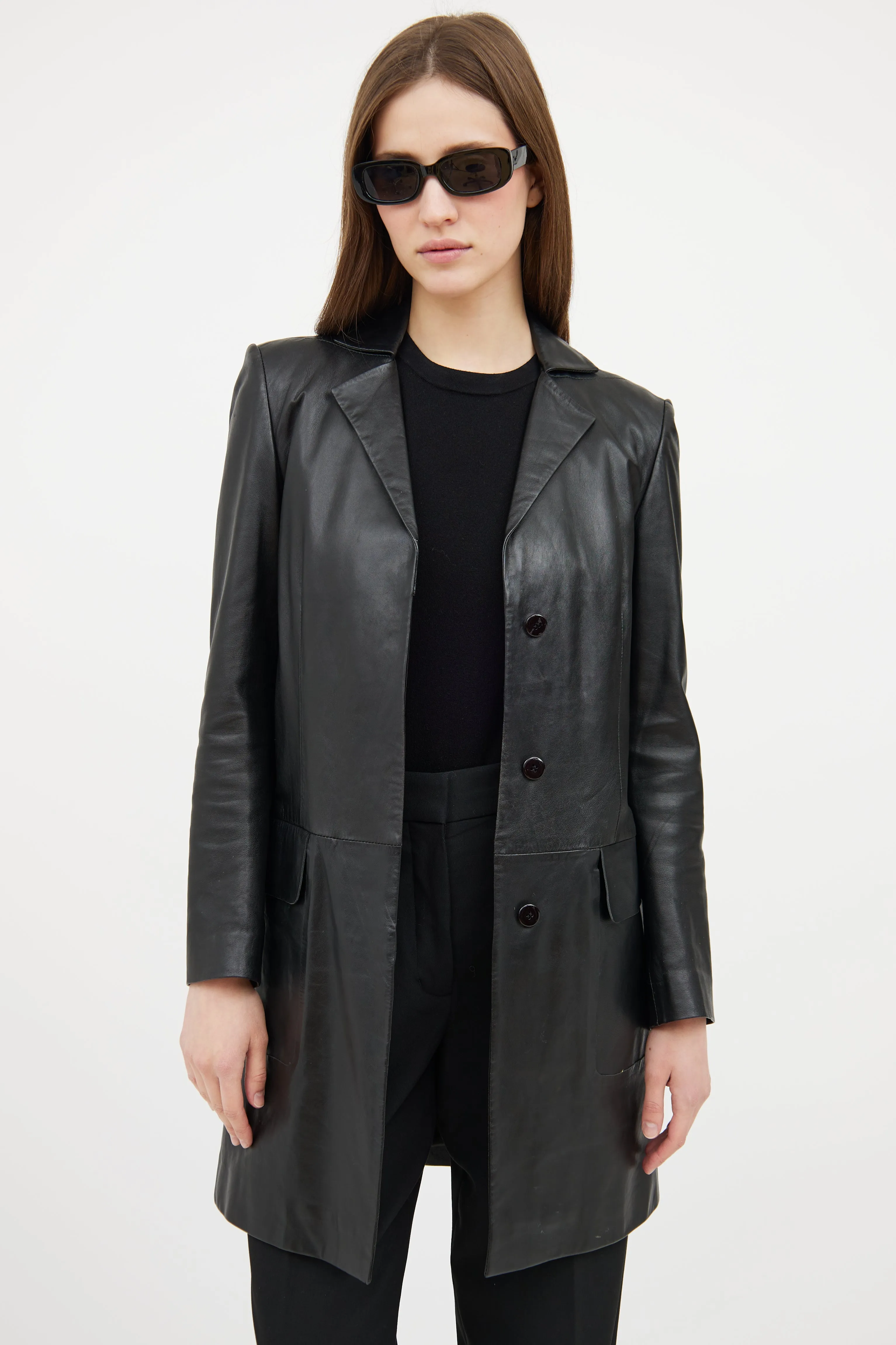 Black Leather Coat