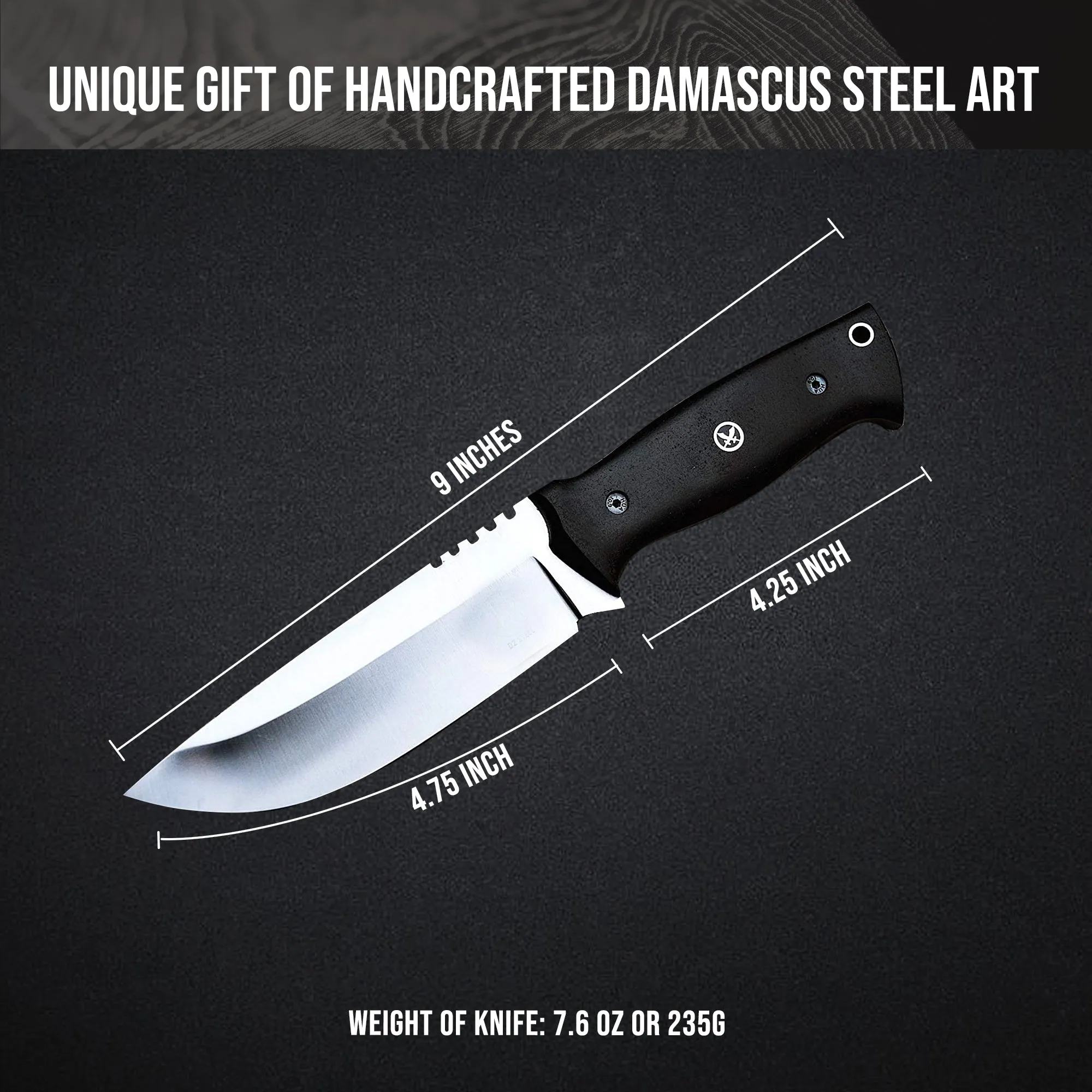 Black Panther D2 Steel Hunting Knife