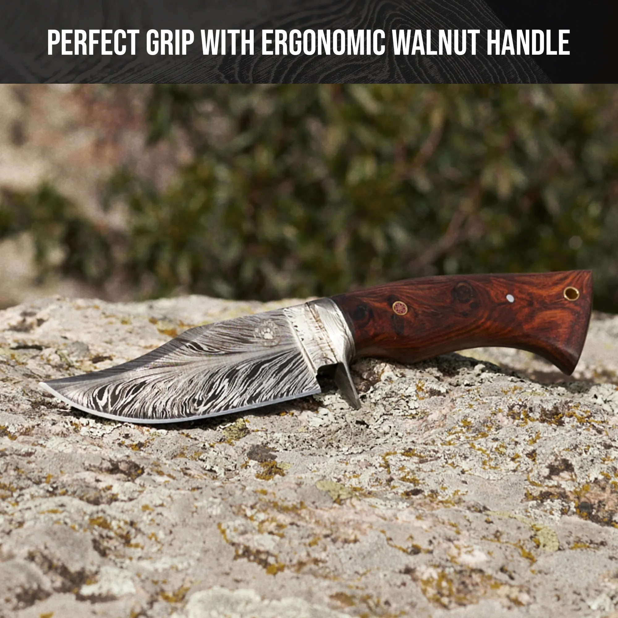 Bladesmith Pride Damascus Hunting Knife