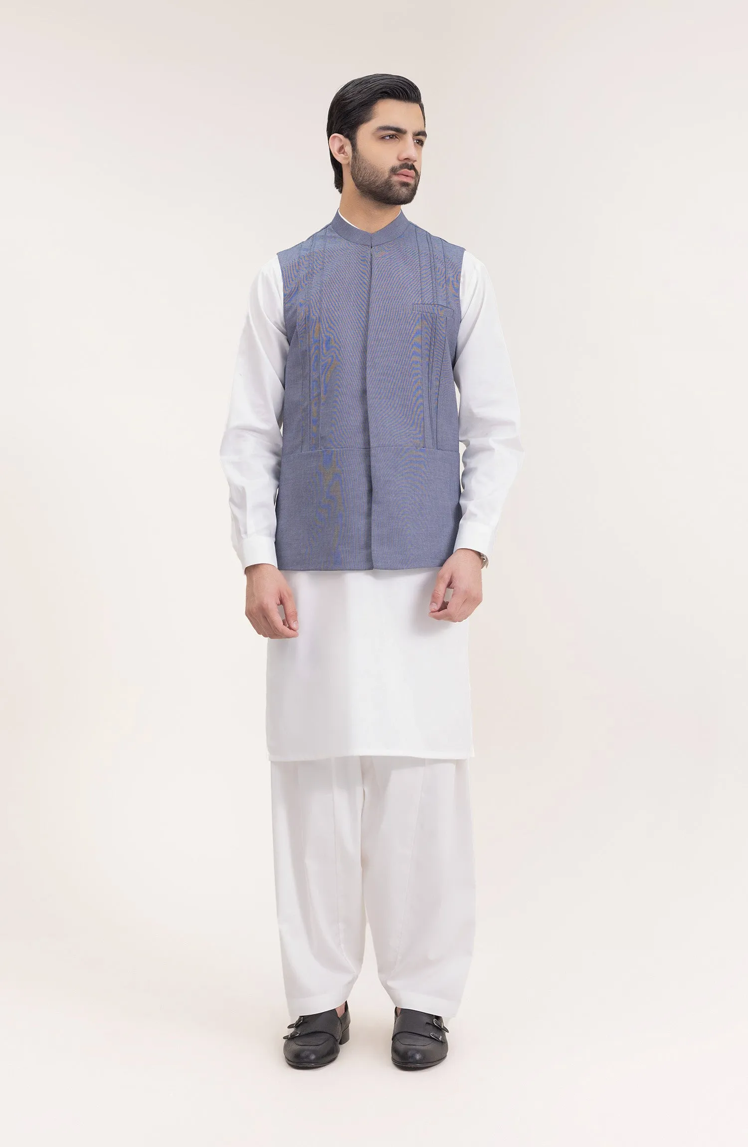 Blended Waistcoat- Blue