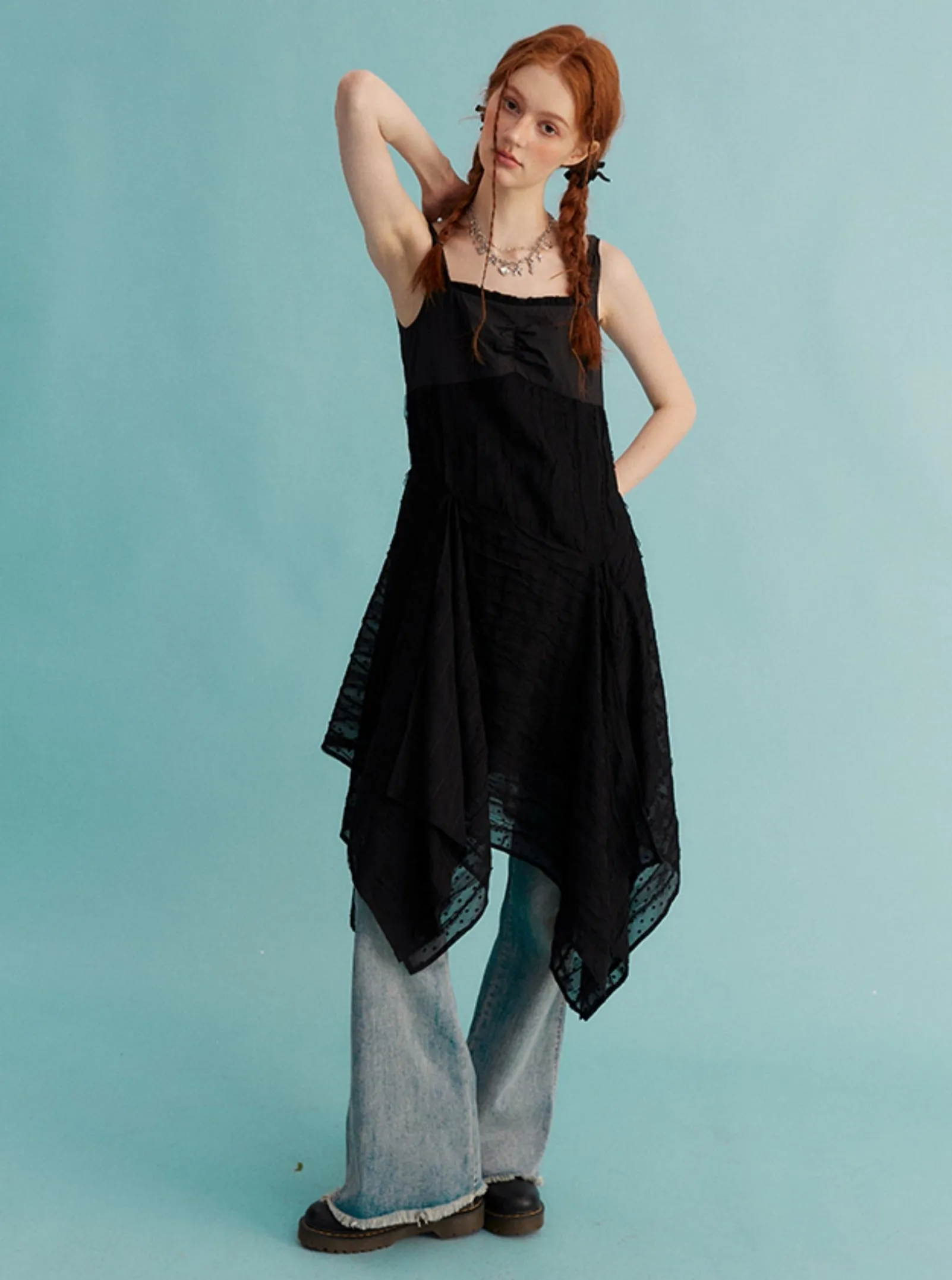 Broken Lace Slip Dress