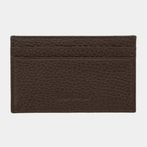 Brown Calf Leather Double Sided Card Holder