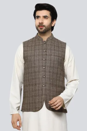 Brown Woolen Premium Waistcoat