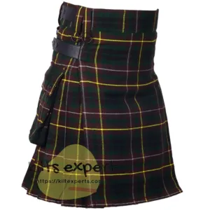 Buchanan Hunting Tartan Leather Straps Utility Kilt