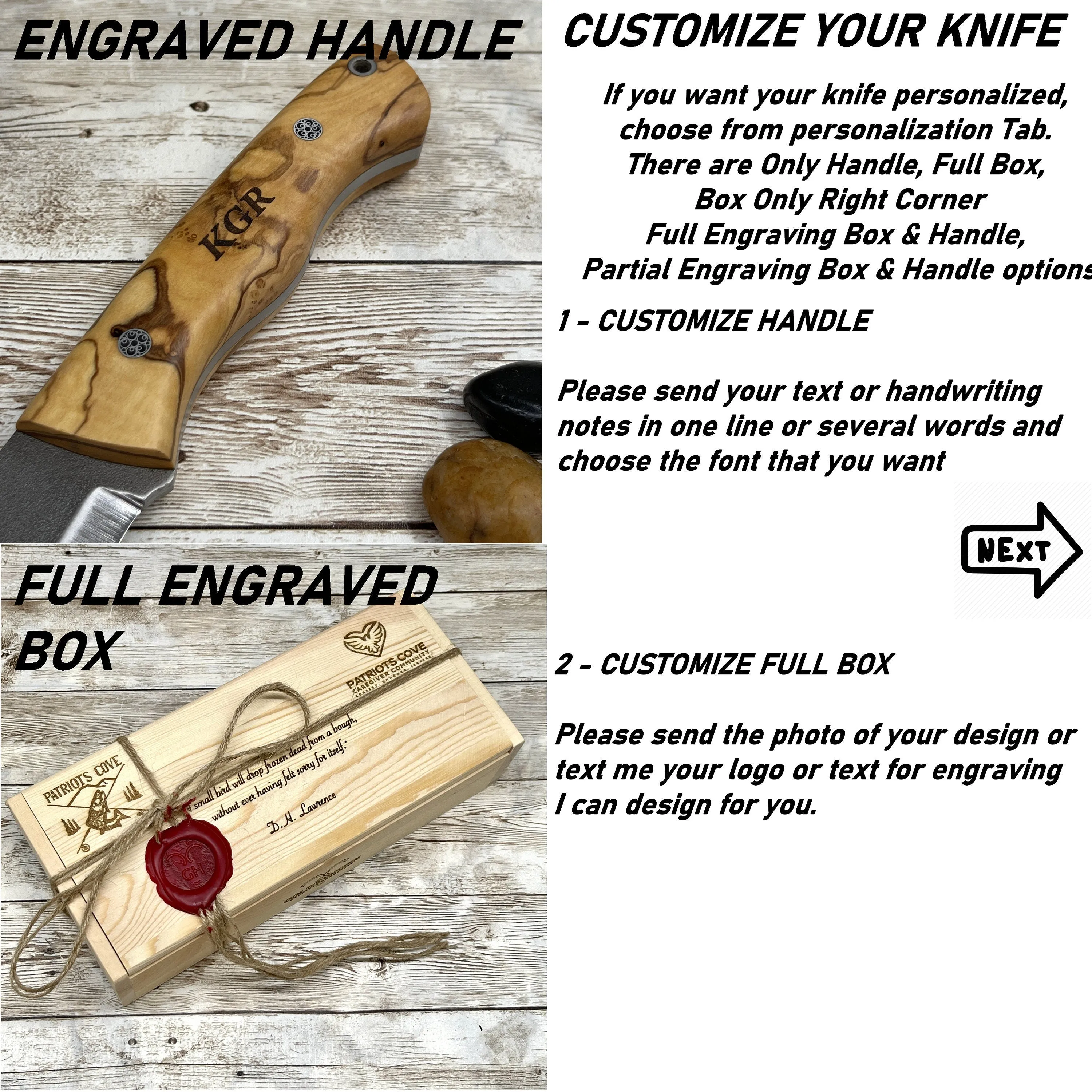 Camping Knife With Walnut Wood Handle N690 Bohler Steel Blade Mosaic Pins Leather Sheath with Magnesium Fire Starter