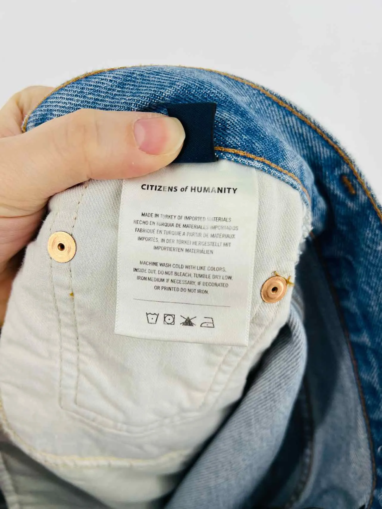 Citizens of Humanity Size 25=0 Lt Denim Wide Leg Premium Denim Jeans