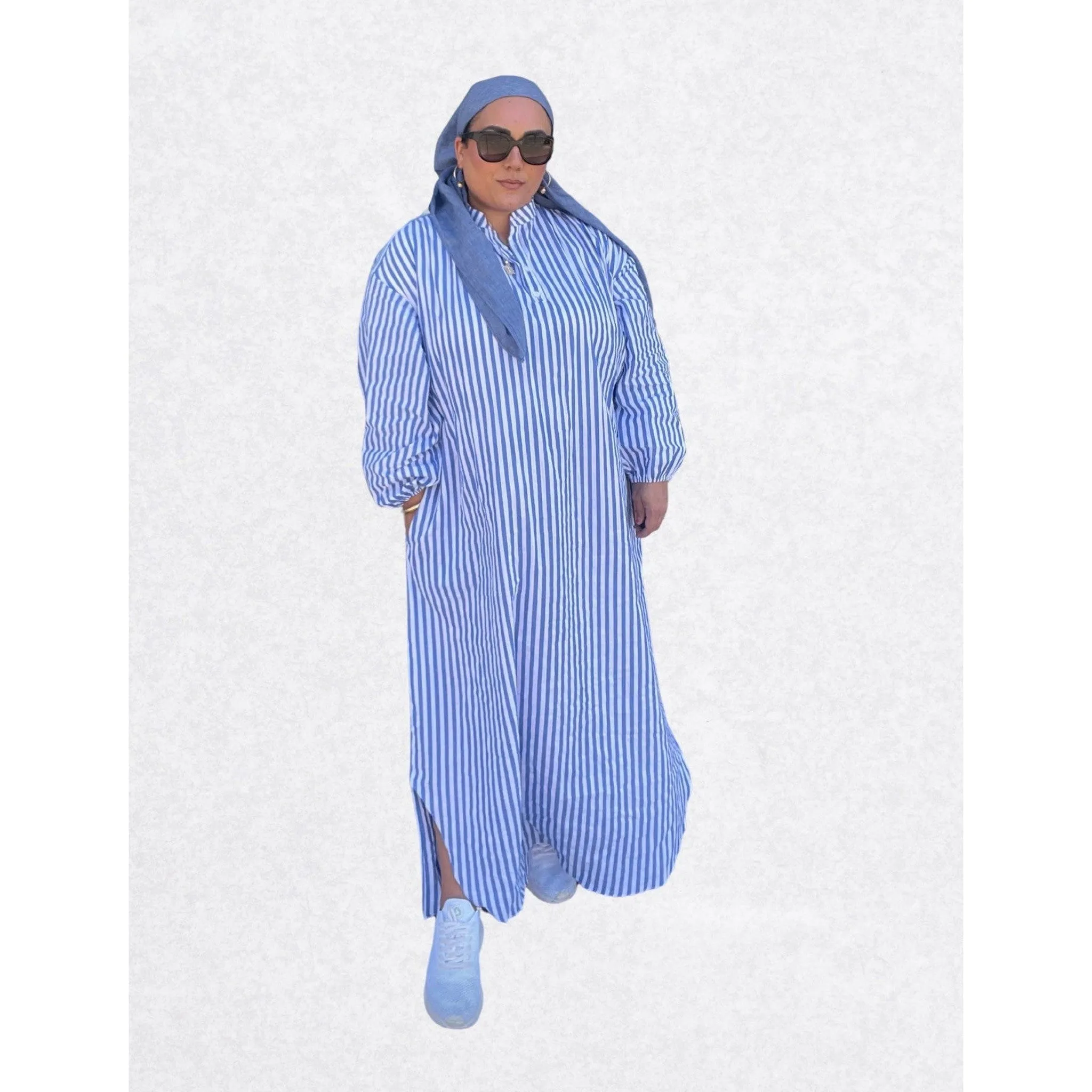 Classic Striped Cotton Dress
