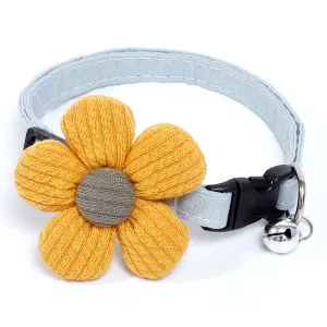 Cotton Cat Collar Knitted Flower Collar
