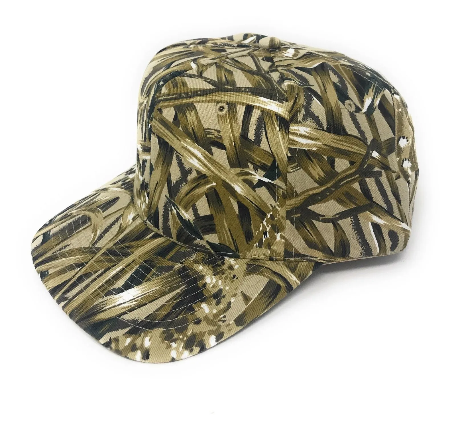 Cotton Twill Camo Camouflage 6 Panel Hunting Fishing Baseball Snapback Hats Caps
