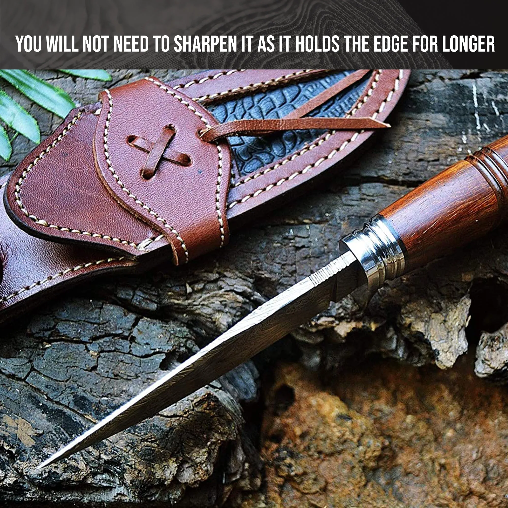 Cougar Hunter Damascus Knife