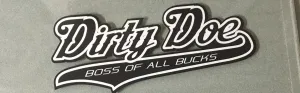 Dirty Doe Black /White Decal