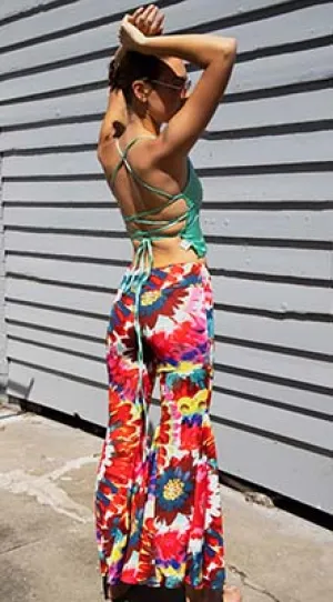 Floral Flared 70's style Pants