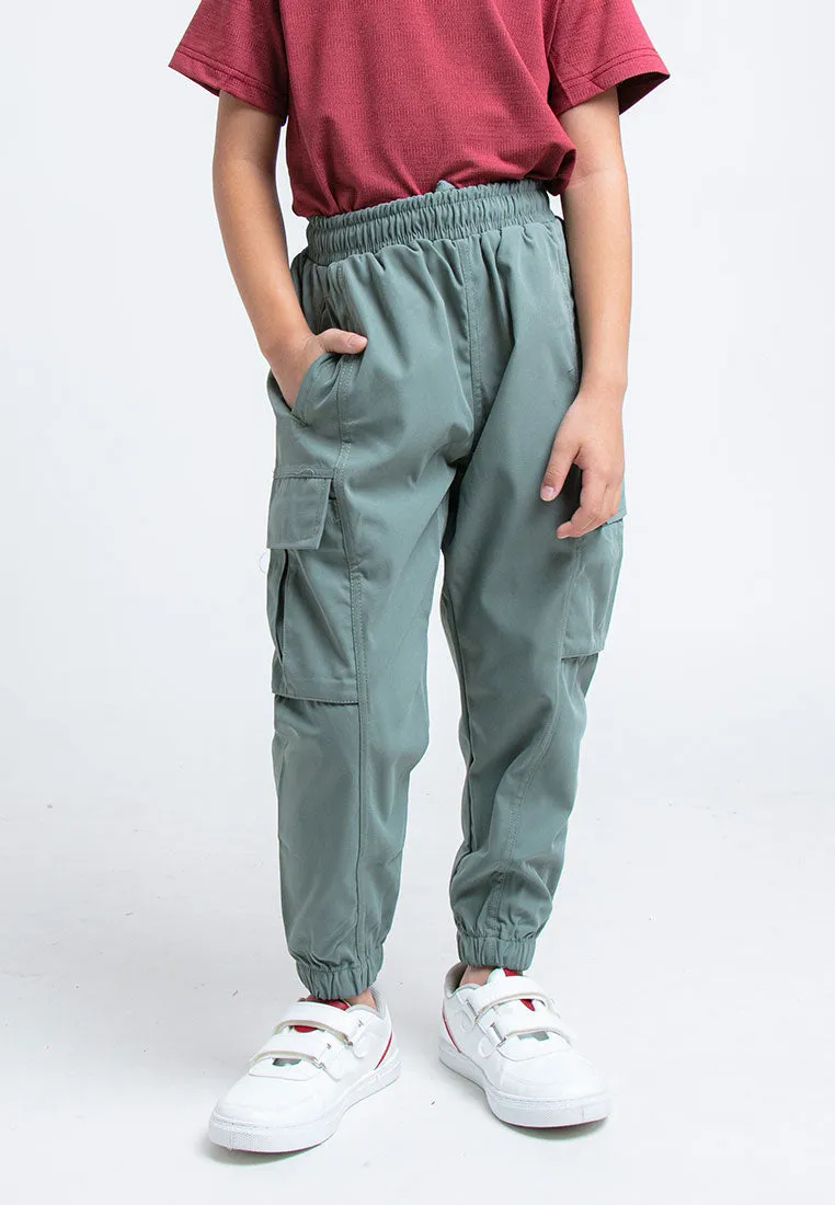 Forest Kids Unisex Cargo Long Pants Kids Girl Boy Jogger Pants Kids l Seluar Panjang Budak Lelaki - FK10021