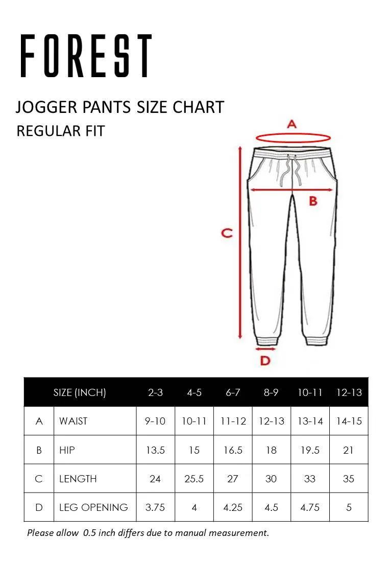 Forest Kids Unisex Cargo Long Pants Kids Girl Boy Jogger Pants Kids l Seluar Panjang Budak Lelaki - FK10021