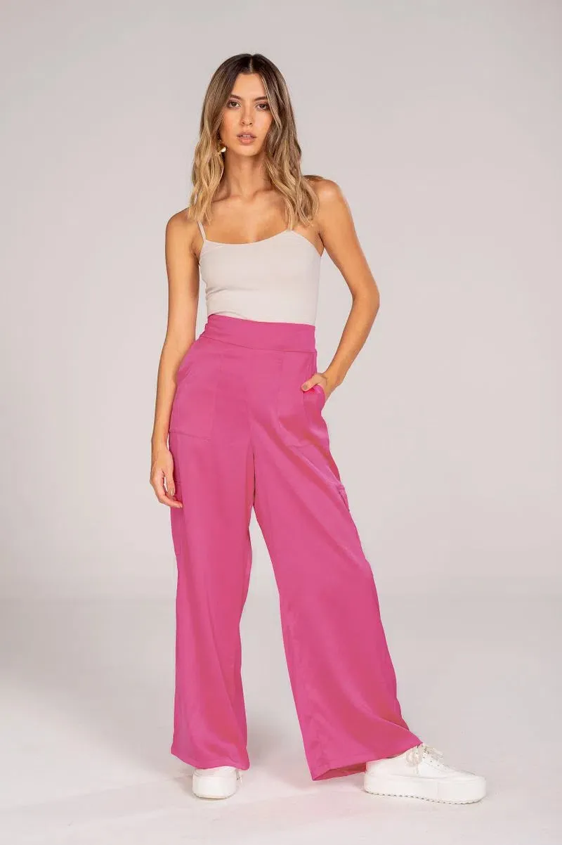 Fuchsia Cargo Pants By Spirito
