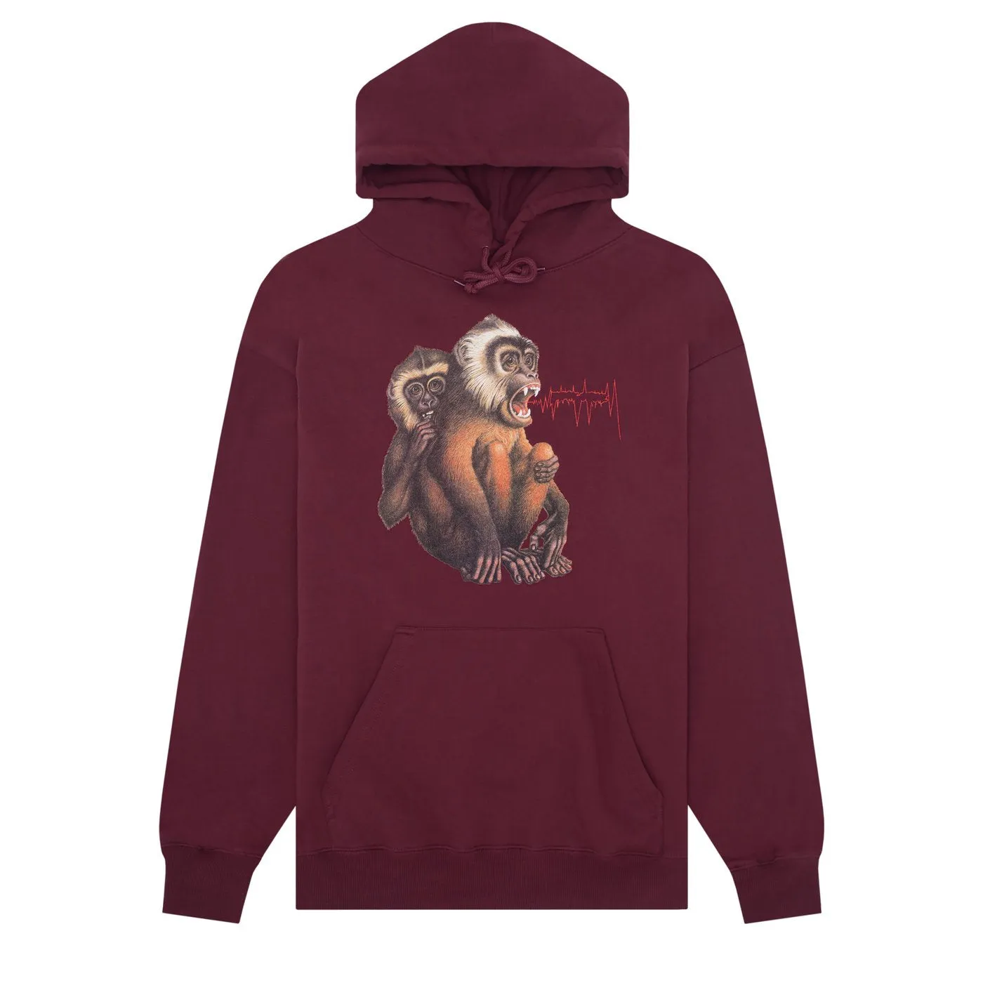 Fucking Awesome Monkey Radar Hoodie - Maroon