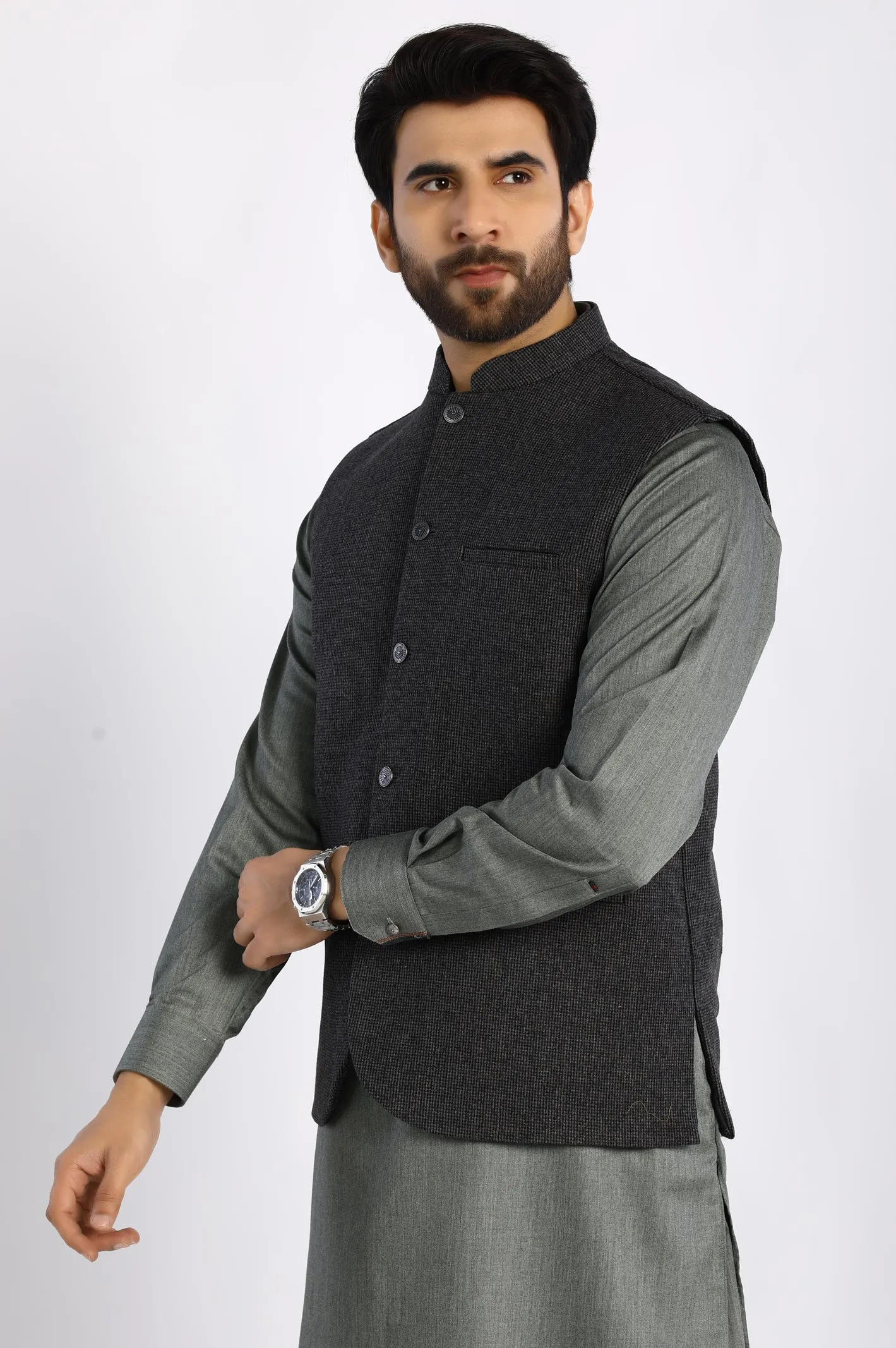 Grey Woolen Premium Waistcoat
