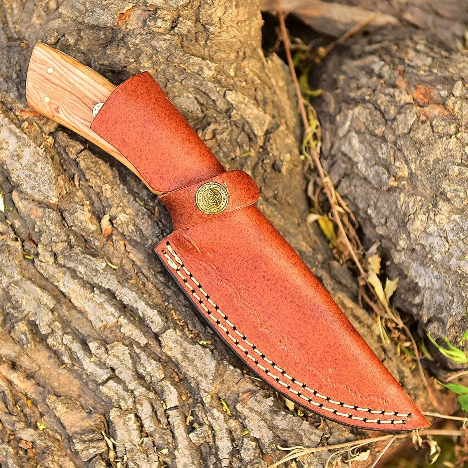 Handmade Damascus Hunting Knife Fixed Blade Camping Survival Skinning Knives |