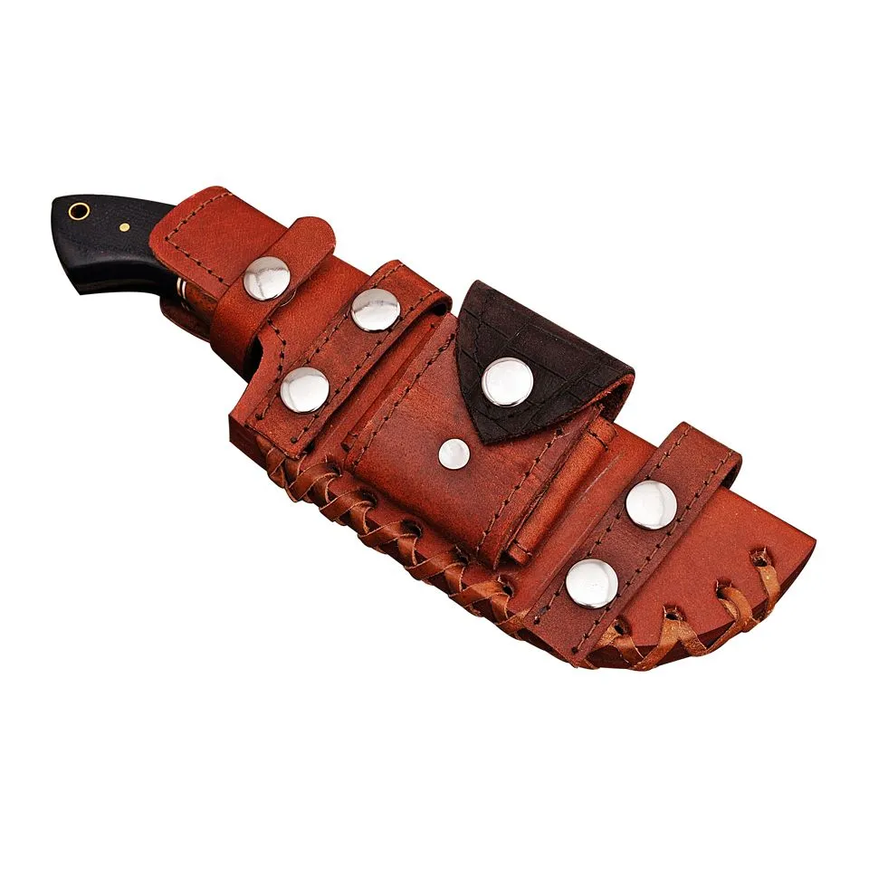 Handmade Damascus Steel Tracker Knife AMK021 D2 Steel Hunting Knives