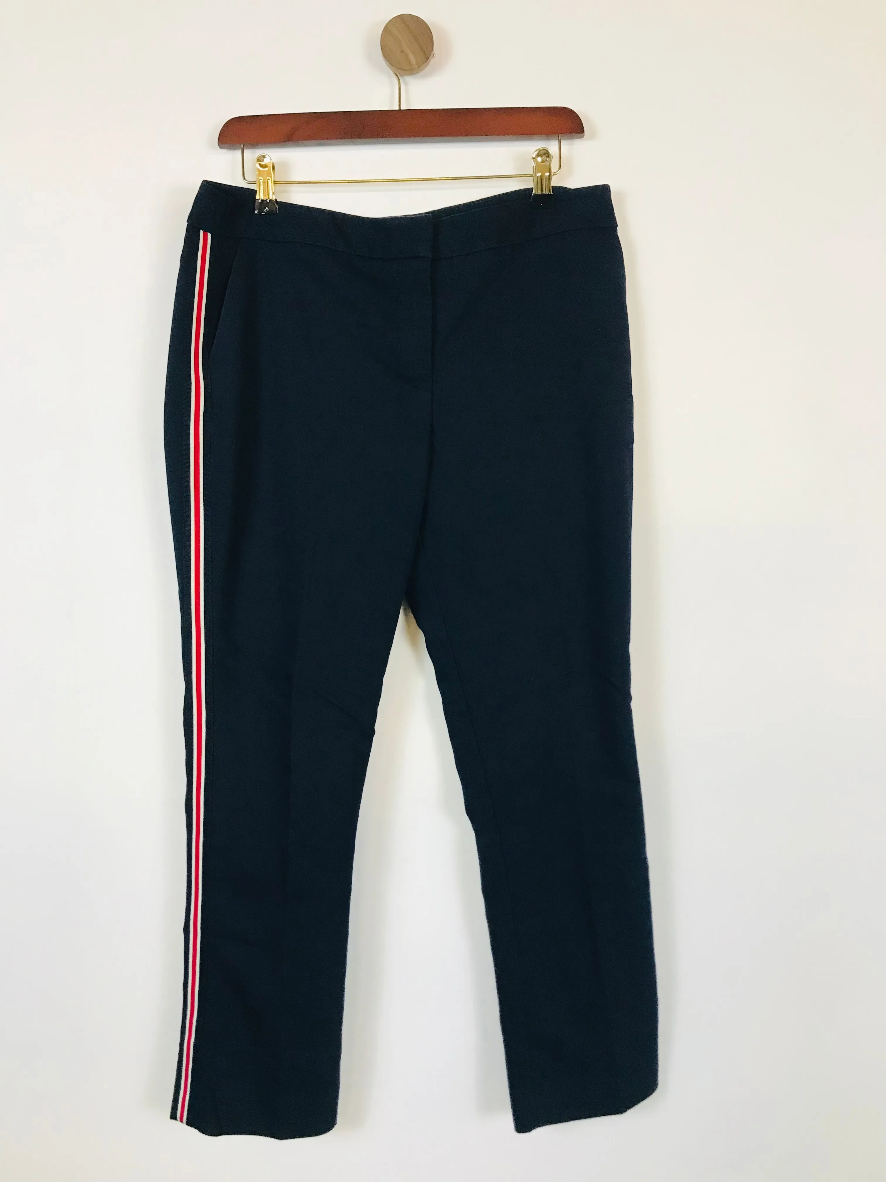 Hobbs Women's Side Stripe Chinos Trousers | UK12 | Blue