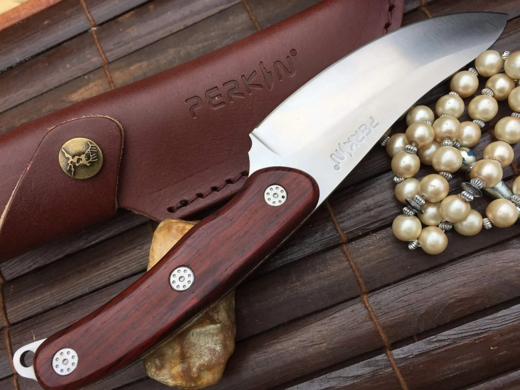 Hunting Bushcraft Knife with Cocobolo Wood Handle