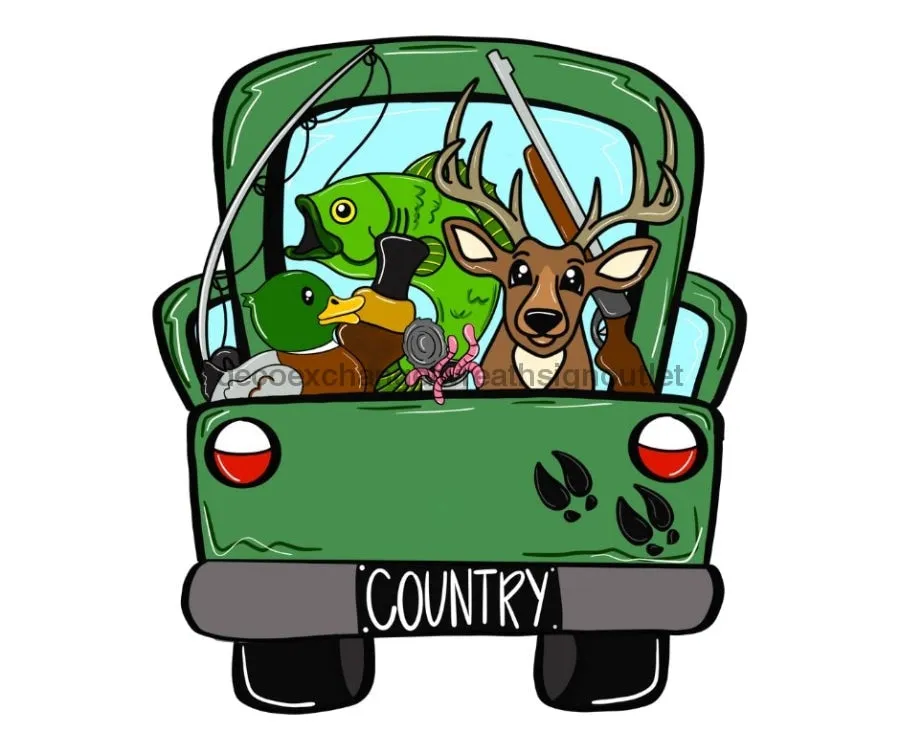 Hunting Sign, Fall Truck, Country Truck, Hunting Season, wood sign, CR-W-060