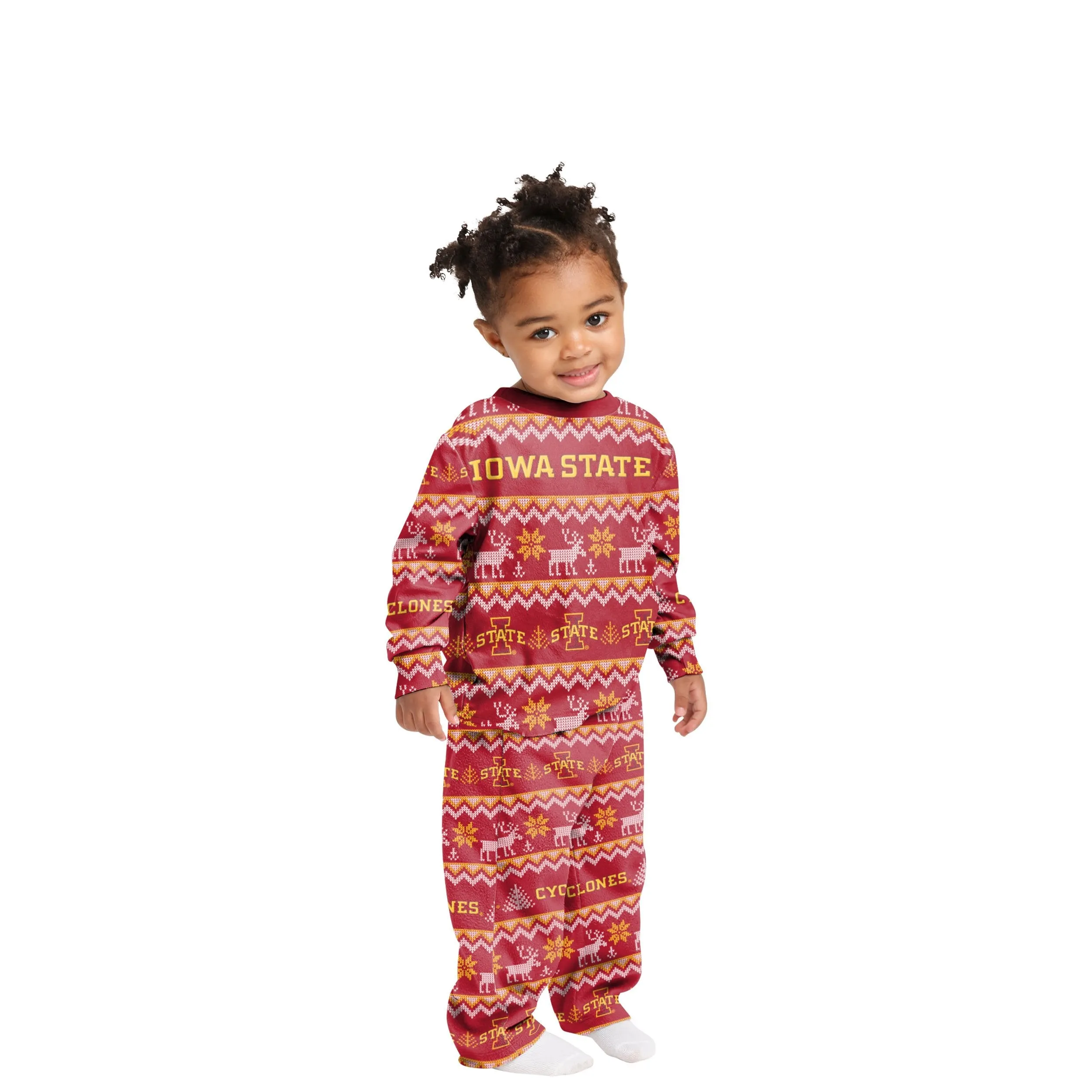 Iowa State Cyclones NCAA Ugly Pattern Family Holiday Pajamas