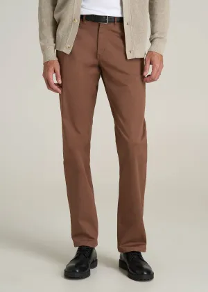 J1 STRAIGHT Leg Chinos in Otter Brown - Pants for Tall Men