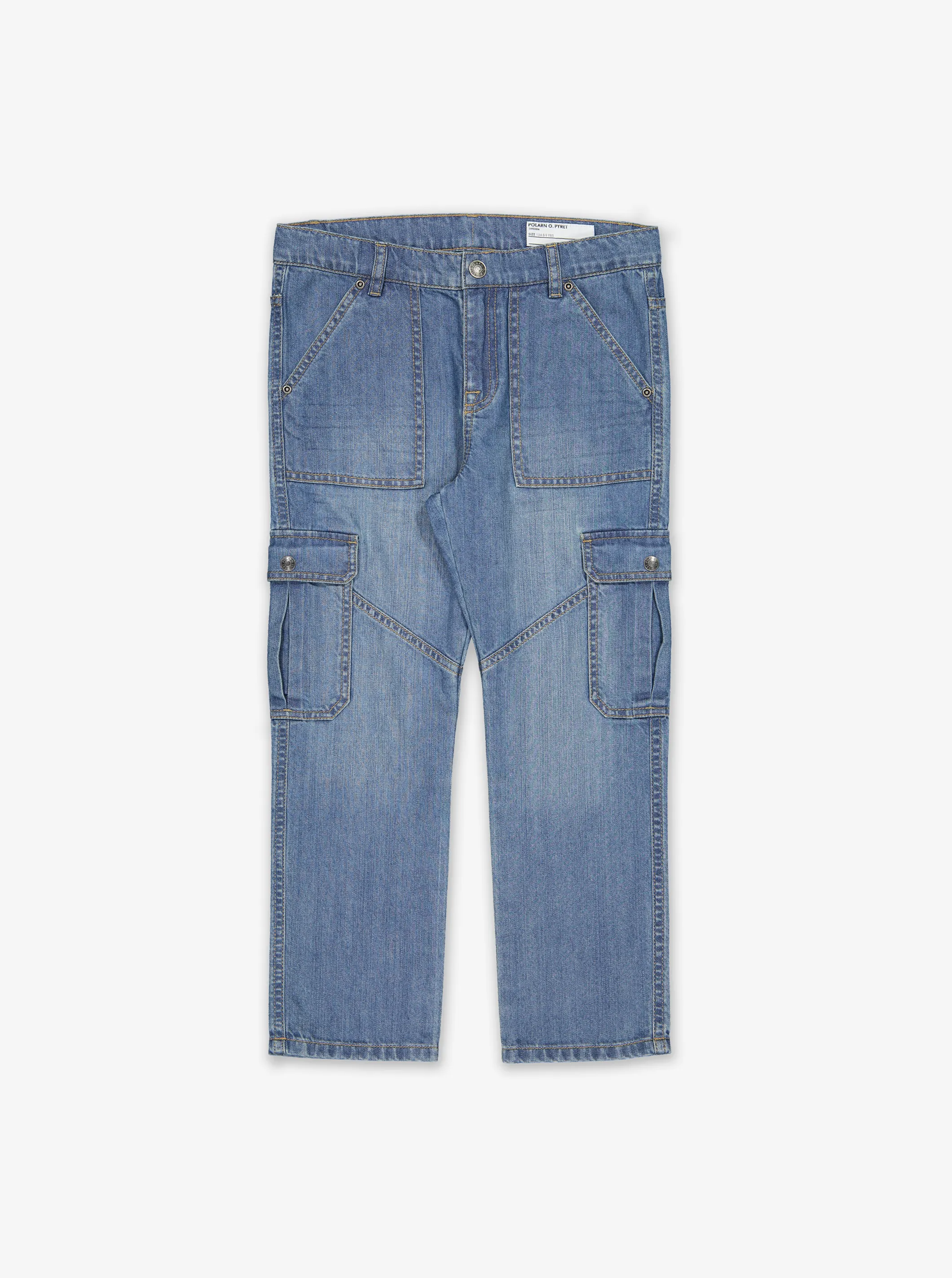 Kids Denim Cargo Trousers