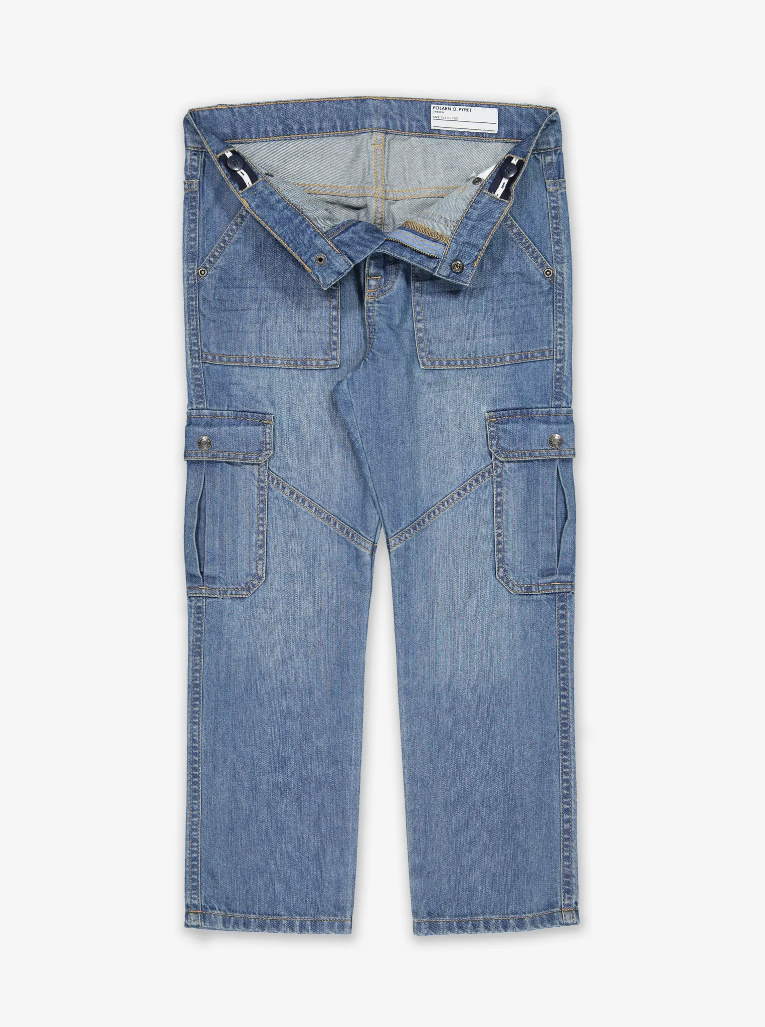 Kids Denim Cargo Trousers