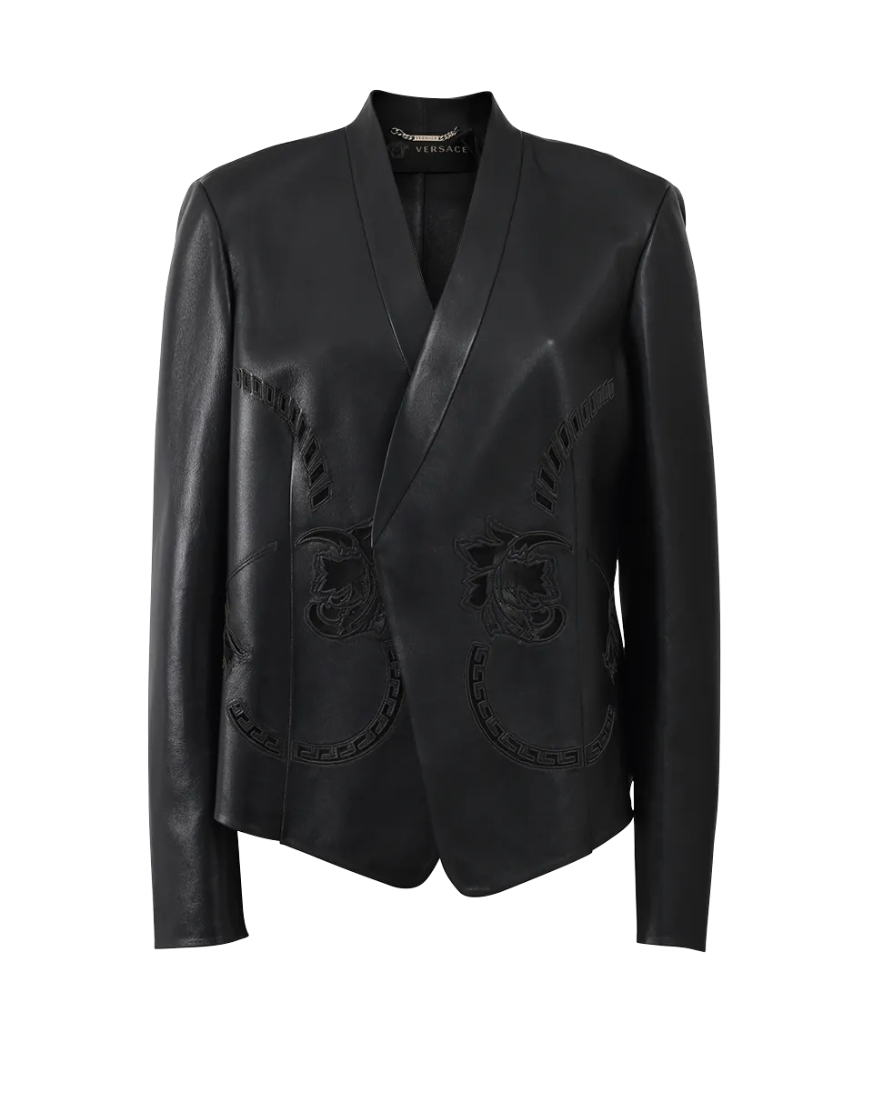 Lace And Leather Blazer