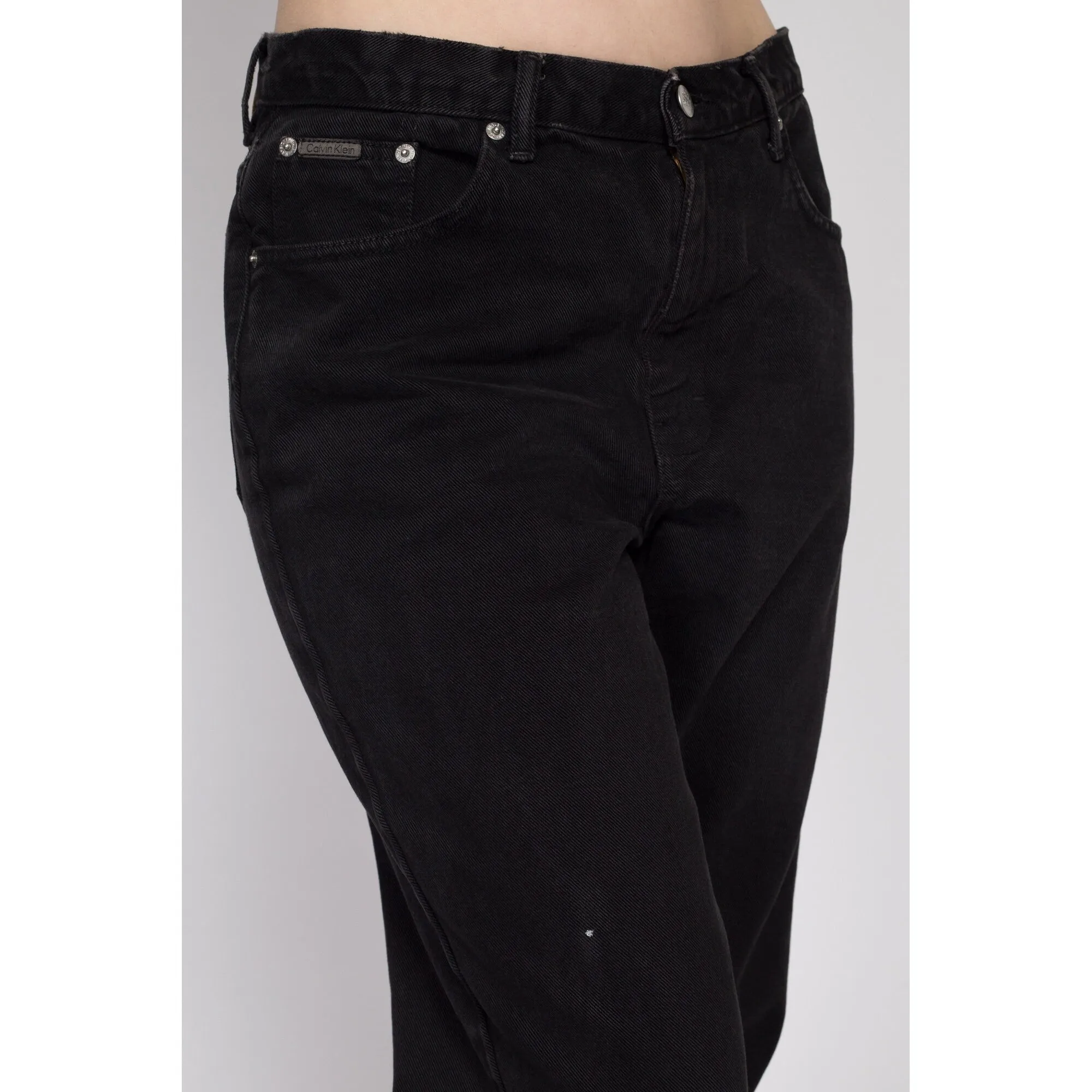 Large 90s Black Calvin Klein High Waisted Jeans 31"