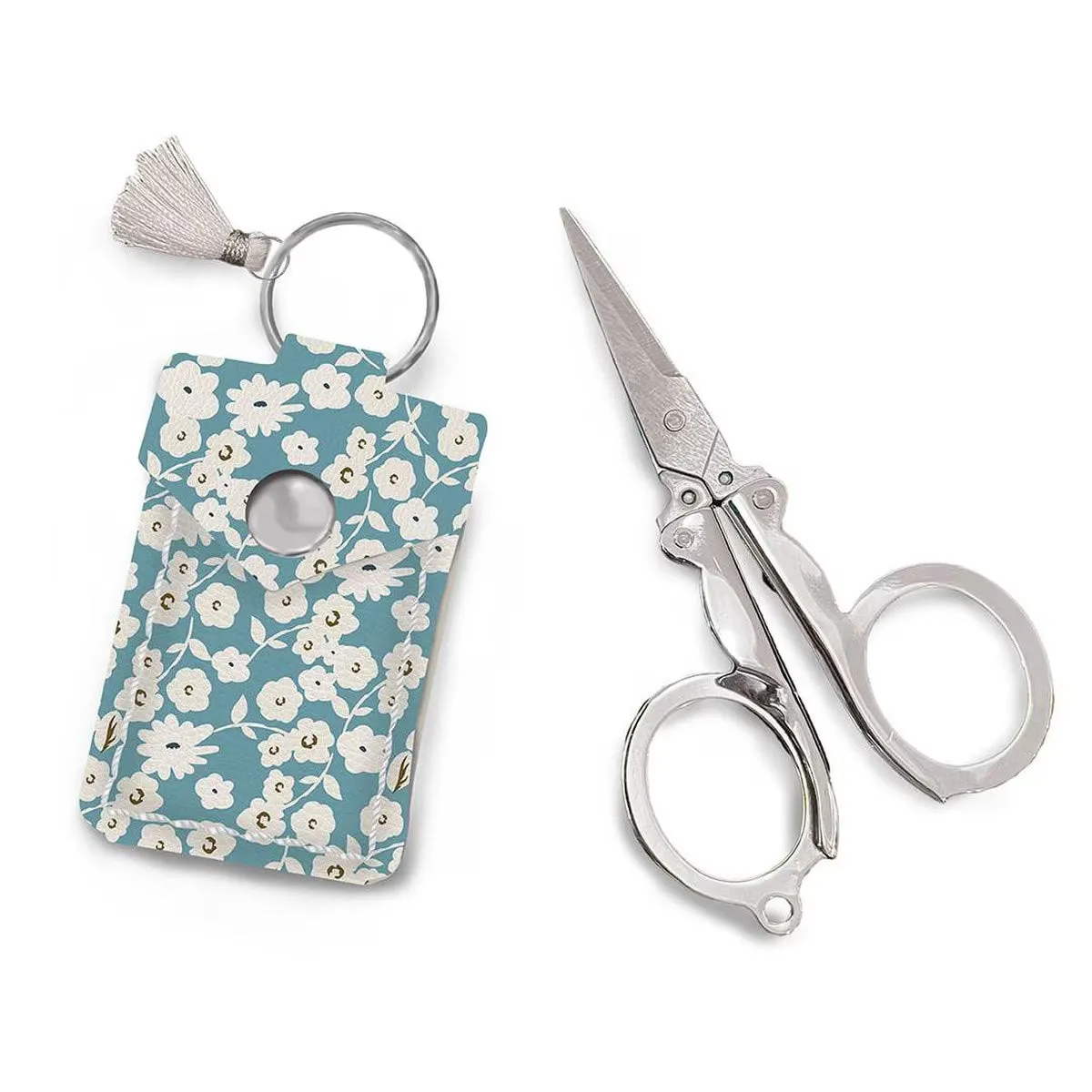 LEATHER SCISSOR POUCH SPRING GARDENS