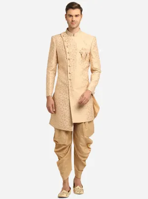 Light Peach & Golden Indowestern | Azania