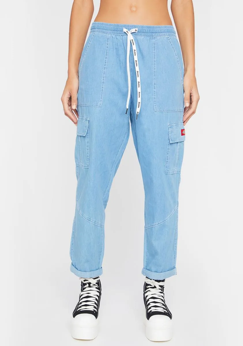 Light Stone Wash Cuffed Pants
