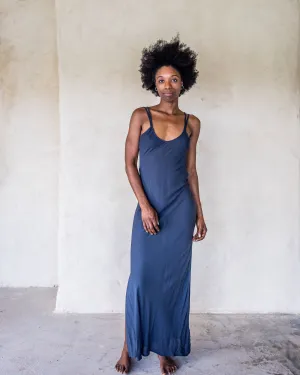 Long Slip Dress - Navy