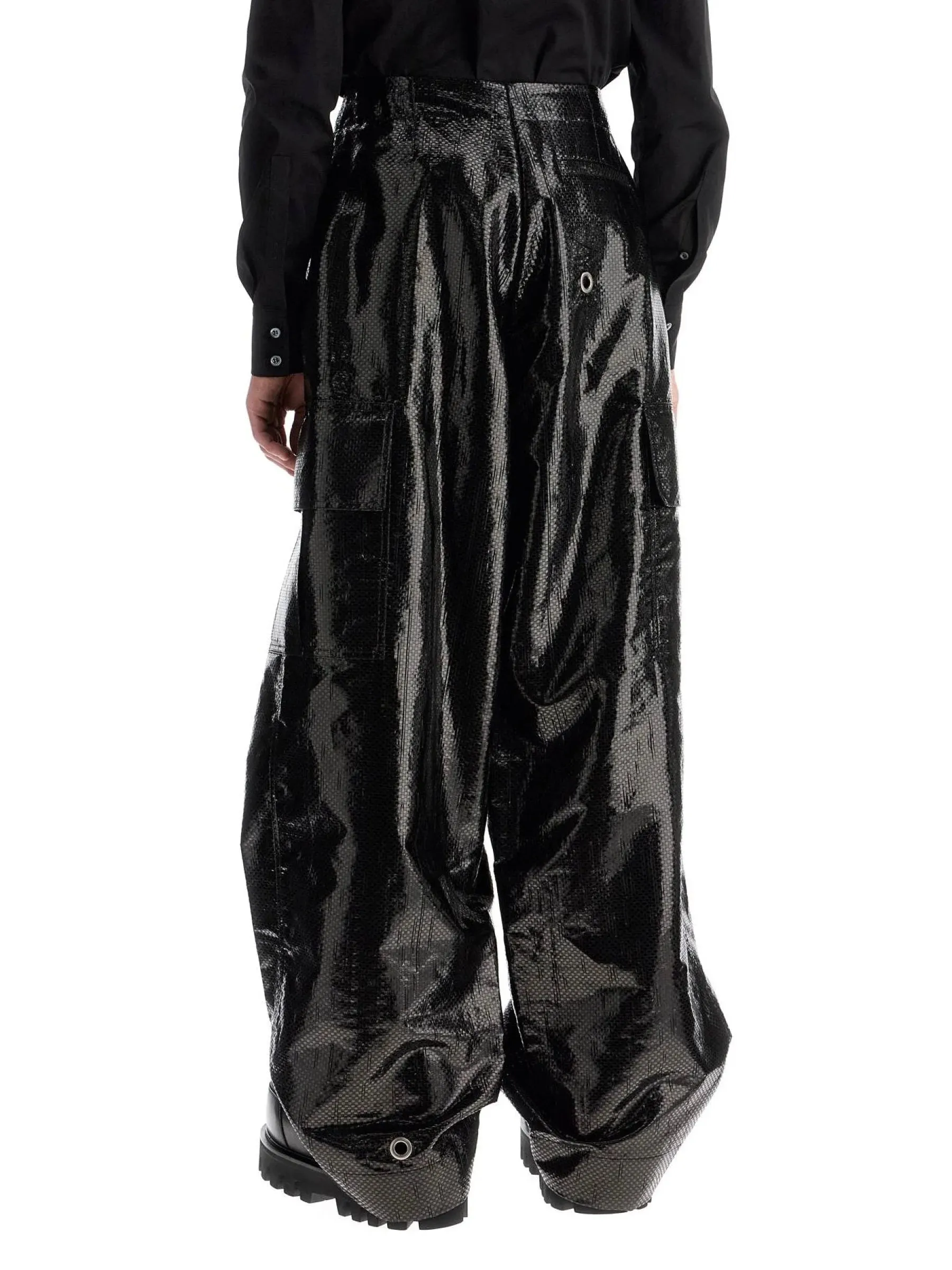 Macramé Silk Cargo Pants