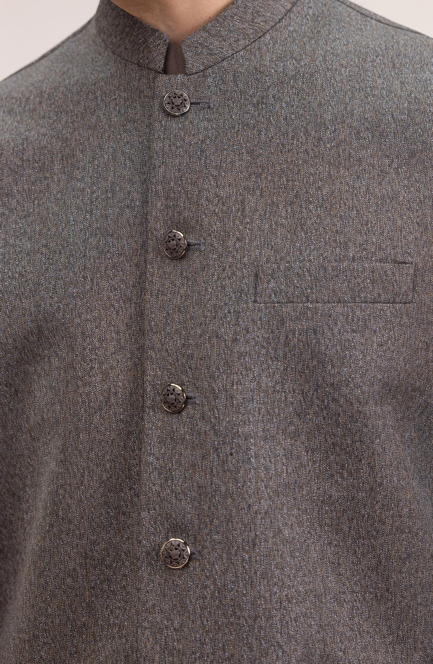 Mens Basic Waistcoat Brown