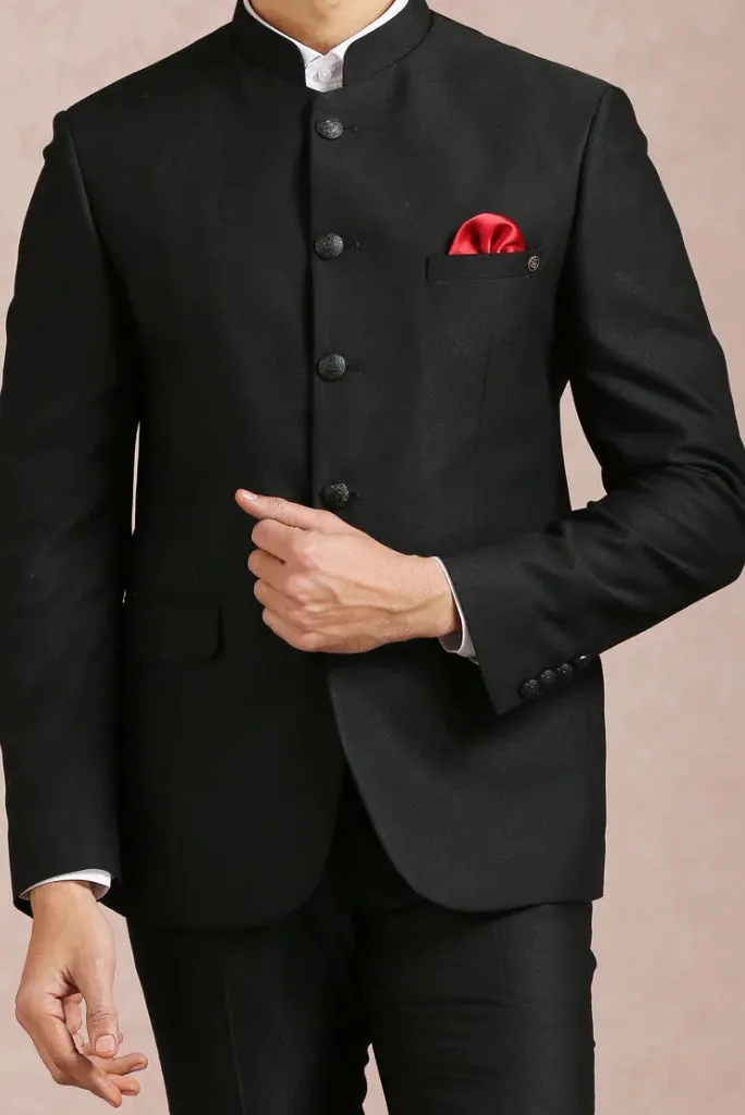 Men's Black Jodhpuri Suit Luxurious Ethnic Attire For Groom Wedding Wear Reception Wear Formal Events and Special Occasions