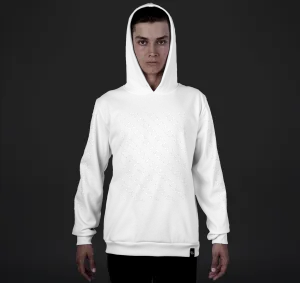 Mens, Pullover Hoodie Striped Overlay